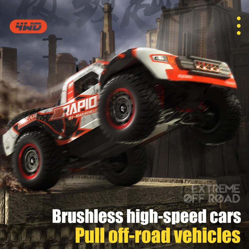 1:14 70KM/H 4WD RC Car With Light Brushless Motor Remote Control Cars High Speed Drift Monster Truck Toys for Adults Kids