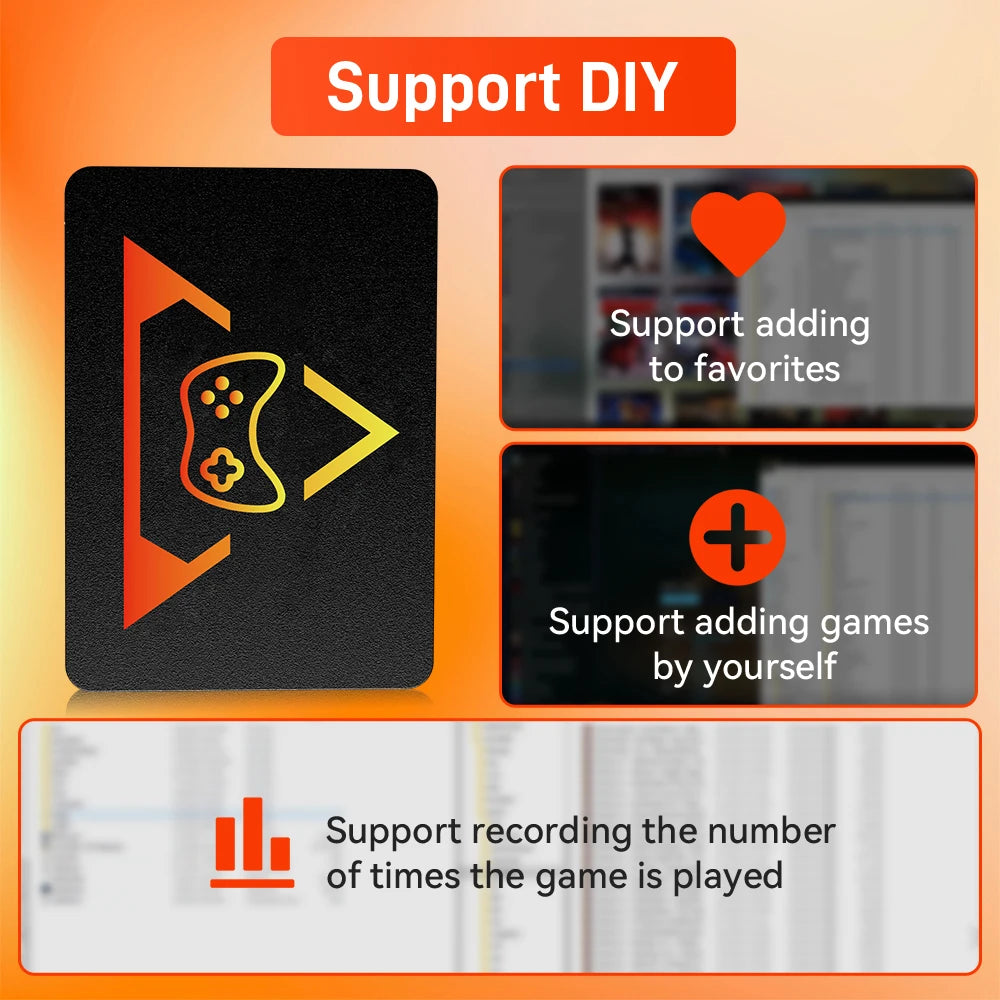 Portable Retro Game SSD PlayZone 1TB Launchbox/Playnite/Retrobat Emulator Game HDD For PS5/Xbox/Switch/PS4/PS3 With 16000+ Games