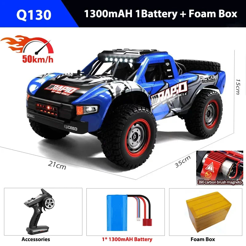 1:14 70KM/H 4WD RC Car With Light Brushless Motor Remote Control Cars High Speed Drift Monster Truck Toys for Adults Kids