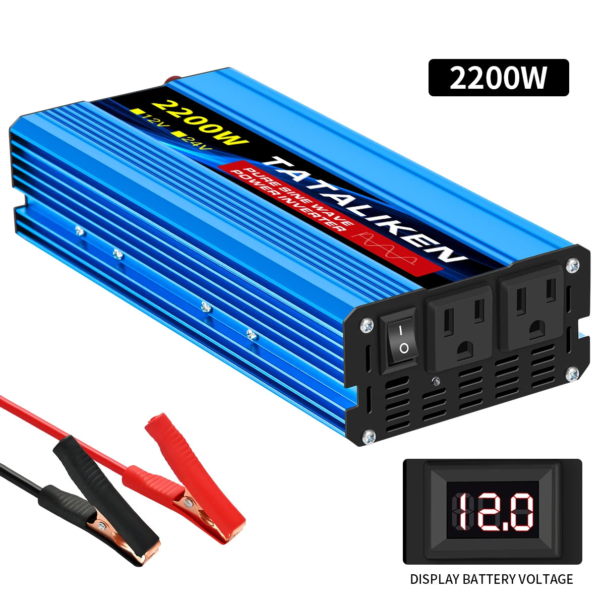 Pure Sine Wave Inverter 5000W 6000W 7000W 8000W 10000W DC To AC 12V  110V   Portable Power Voltage Converter Car Solar Inverter