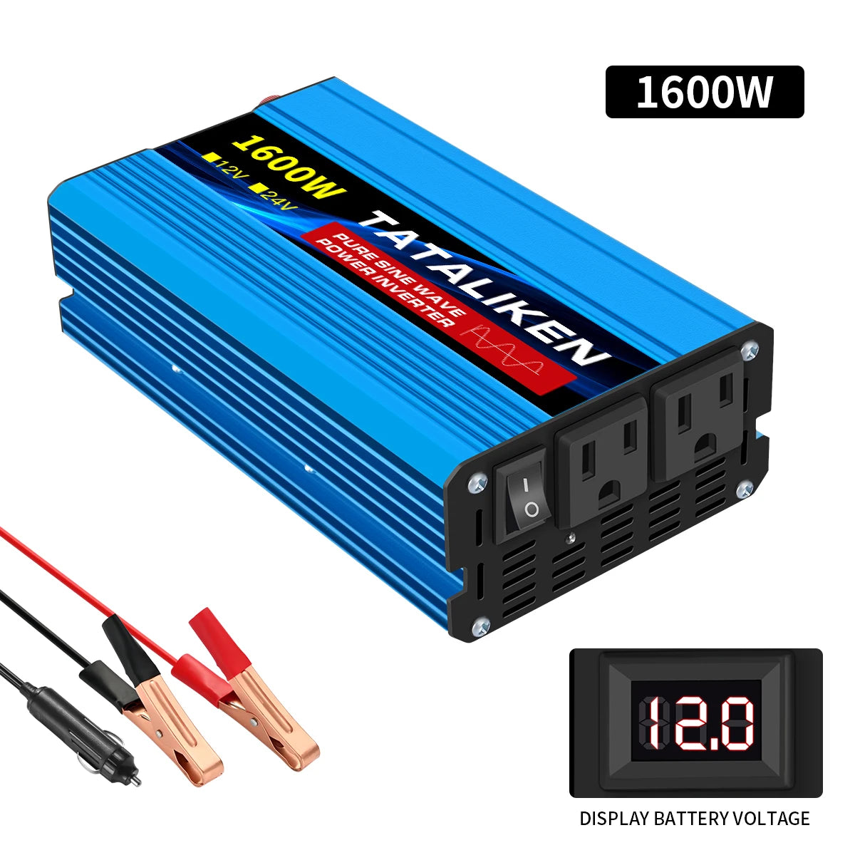 Pure Sine Wave Inverter 5000W 6000W 7000W 8000W 10000W DC To AC 12V  110V   Portable Power Voltage Converter Car Solar Inverter