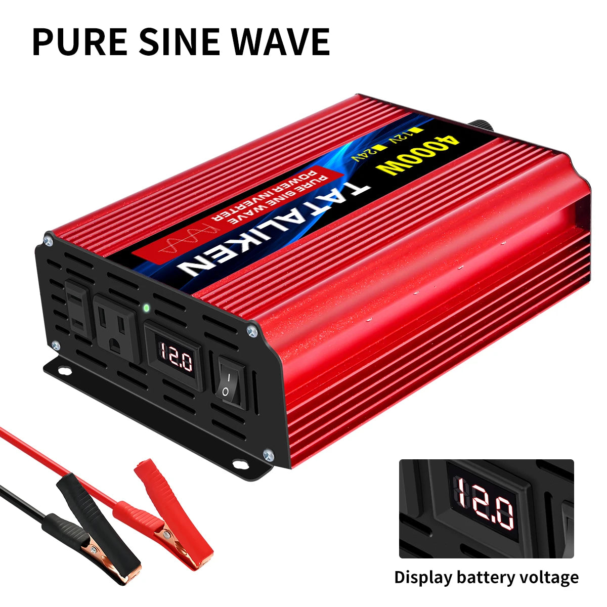 Pure Sine Wave Inverter 5000W 6000W 7000W 8000W 10000W DC To AC 12V  110V   Portable Power Voltage Converter Car Solar Inverter