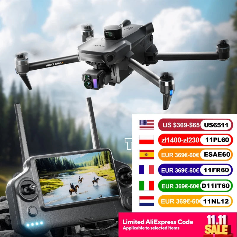 P7 MAX High-end Professional GPS Drone 8K With Screen Remote Control 20km Digital Image Transmission Brushless RC Quadcopter Toy