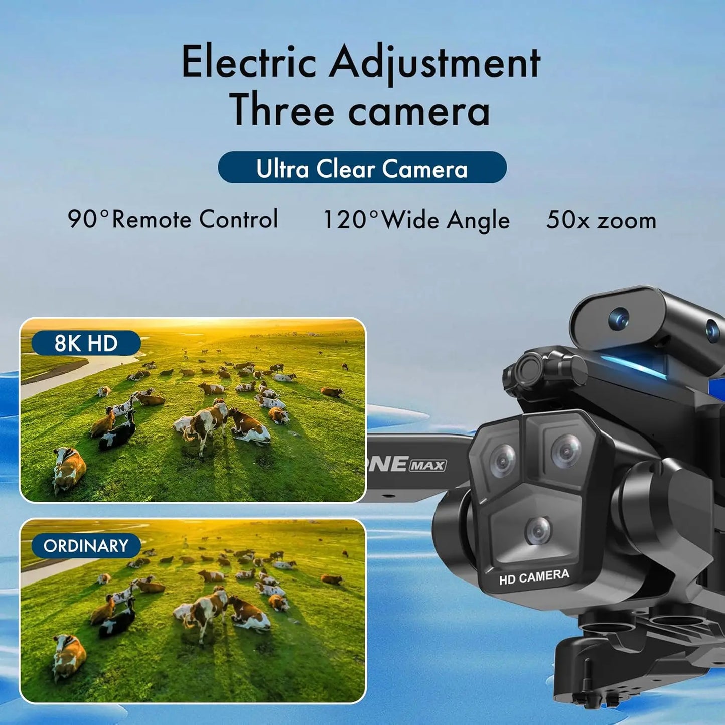 Foldable Camera Drone for Beginners & Adult - Four Direction Obstacle Avoidance, 360° Flips, One-Key Take Off/ Landing, 3D Flips