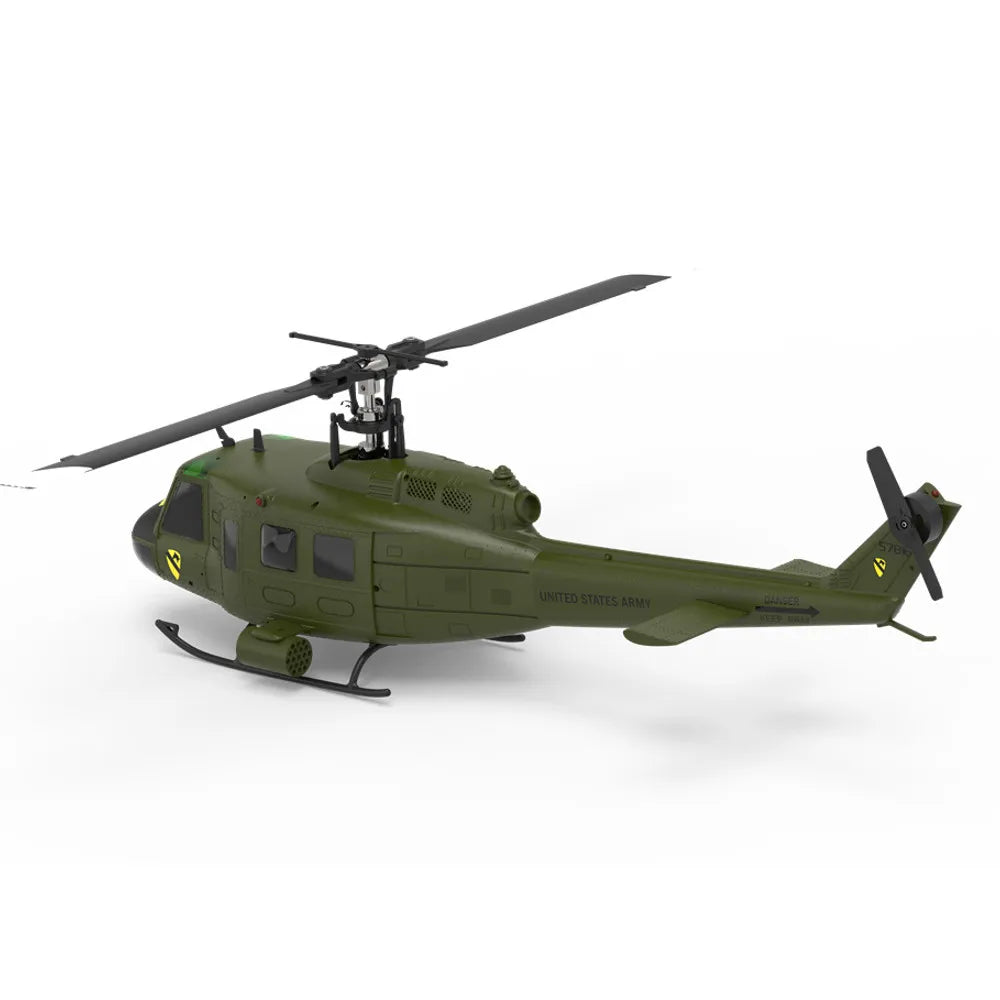 Eachine E190 1:34 UH-1 HUEY Scale 2.4G 6CH GPS Altitude Hold Optical Flow Positioning Dual Brushless Motor RC Helicopter