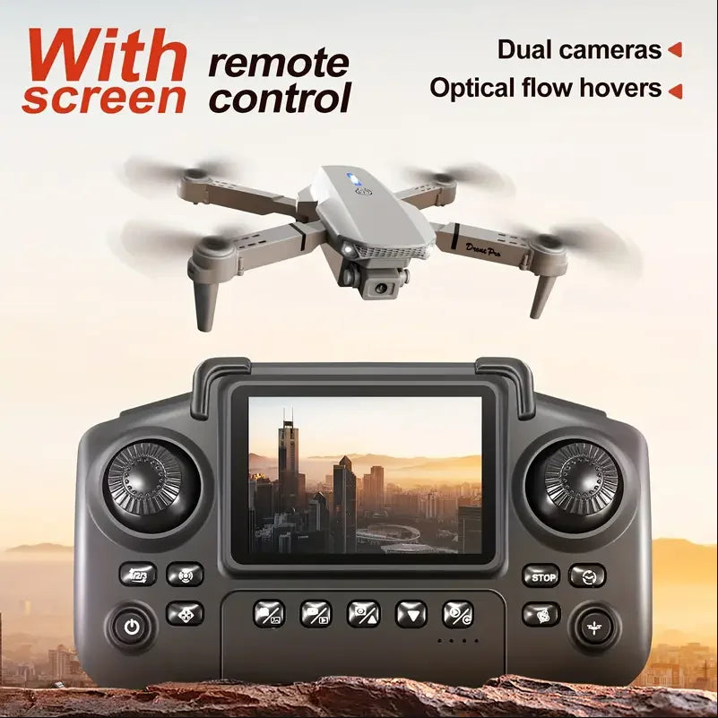 2025 E88 Drone HD Dual Camera, Screen Control No Phone Needed, One-Key Takeoff/Return, Wi-Fi App, USB Charging, Drop-Resistant,